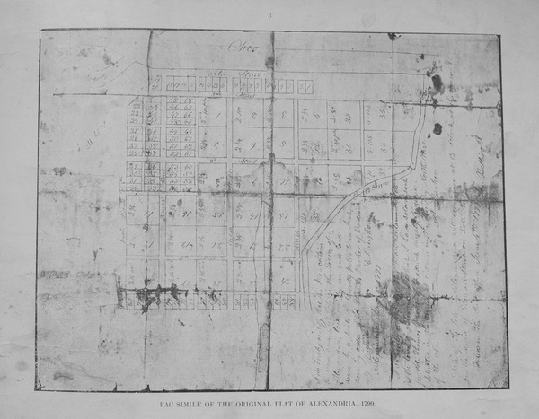 Facsimile of the original plat of Alexandria in 1799