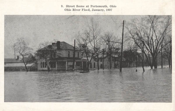 1937 Portsmouth Flood Postcard