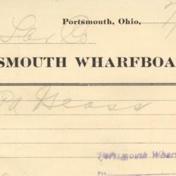 Portsmouth Wharfboat Co. Freight Invoice